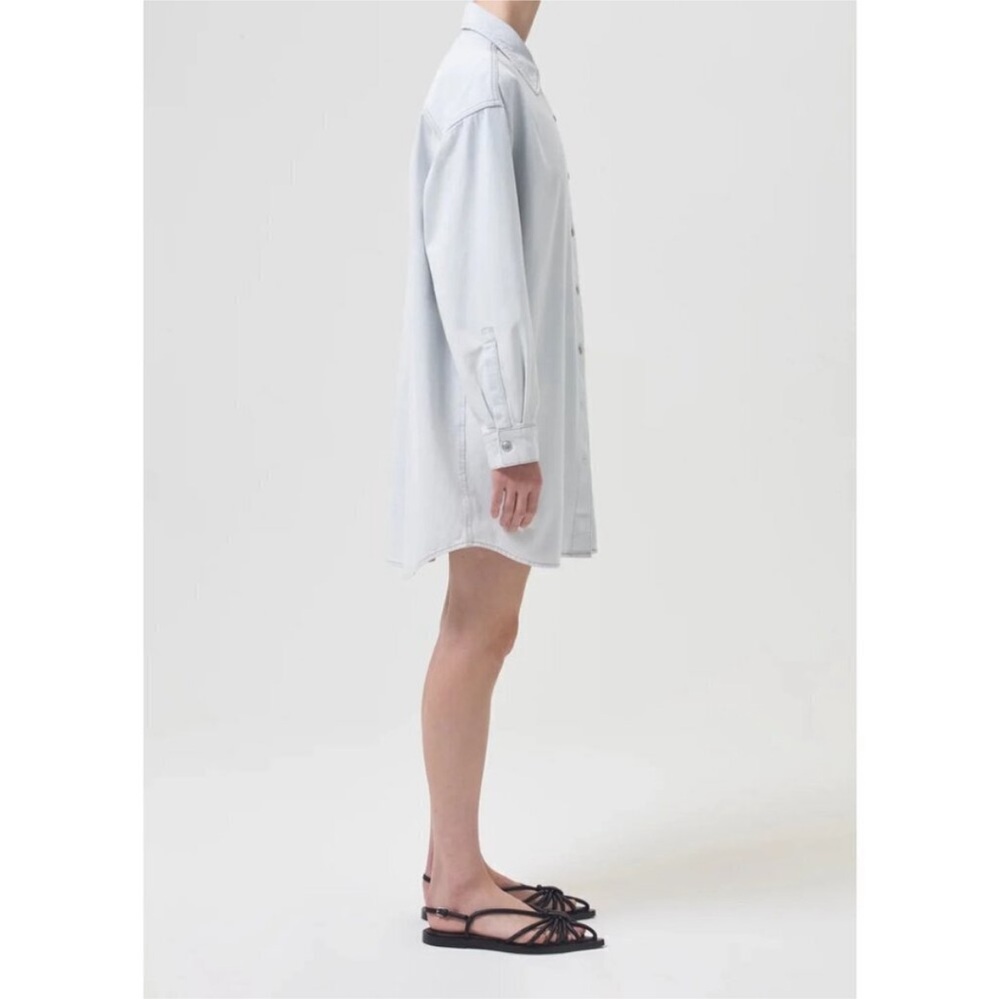 Agolde Mazie Denim Shirt Dress - Picture 2 of 12